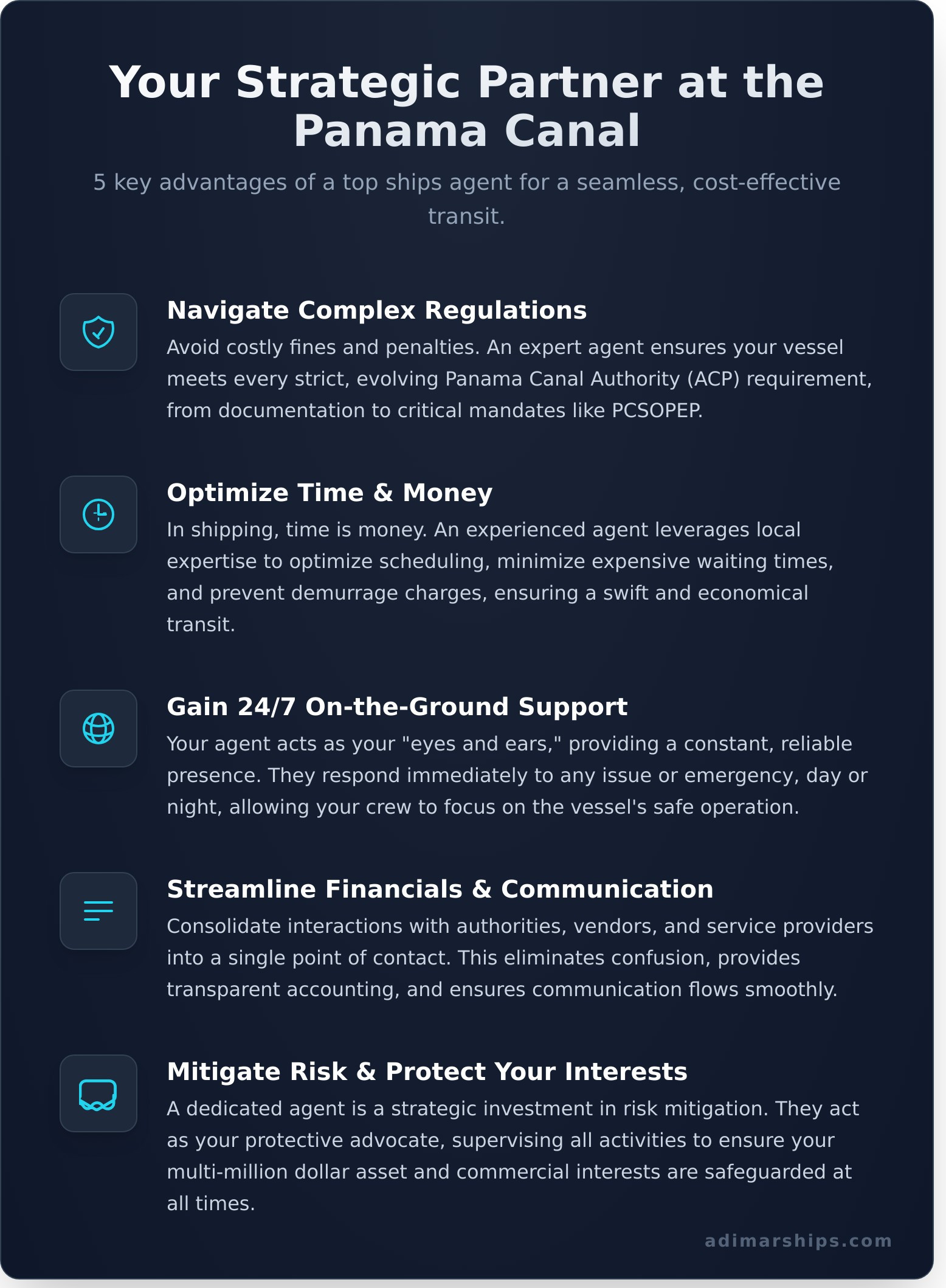 Why a Panama Canal Ships Agent is Your Most Valuable Asset - Infographic