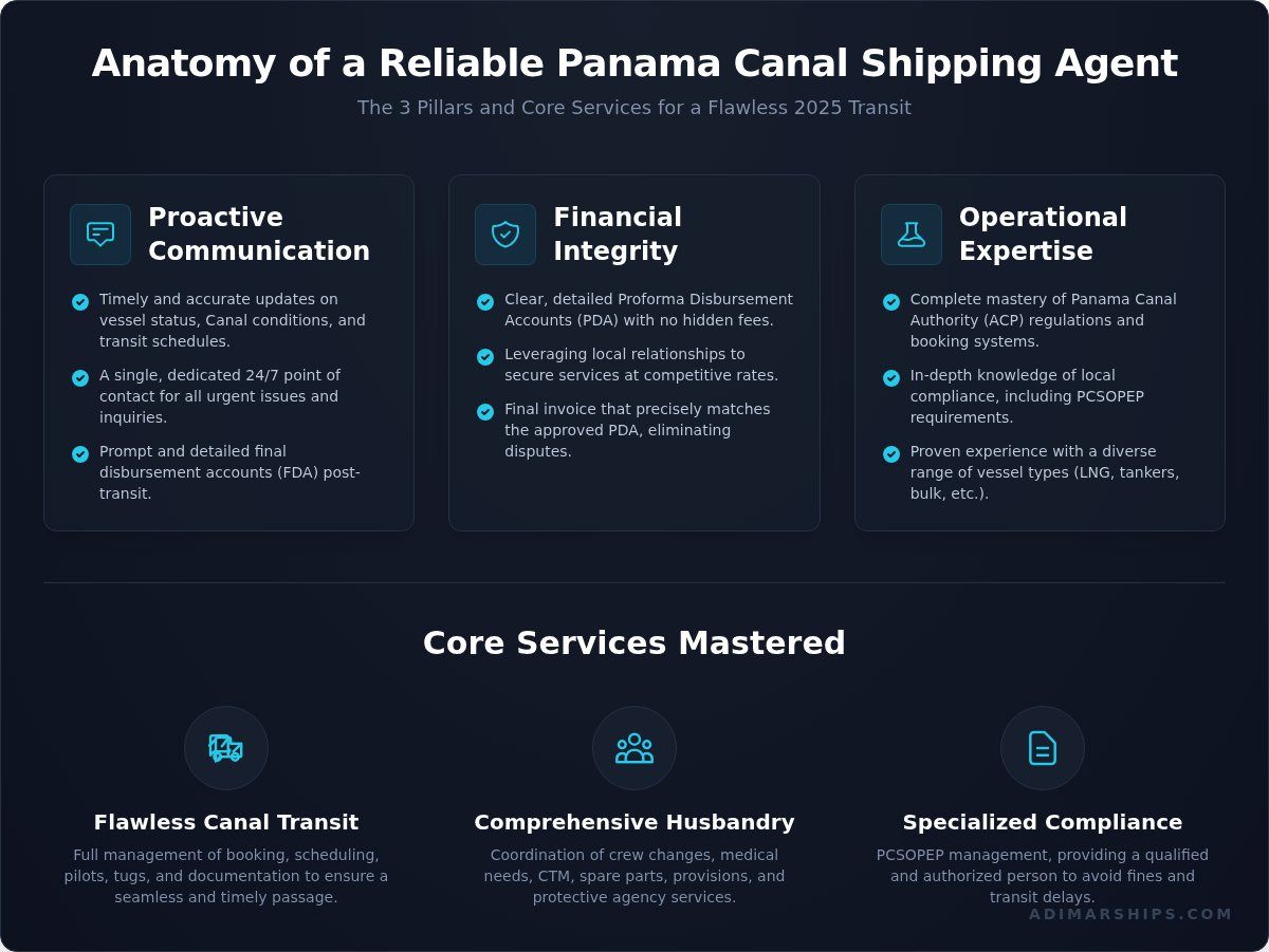 How to Find a Reliable Shipping Agent in Panama: A 2026 Guide - Infographic