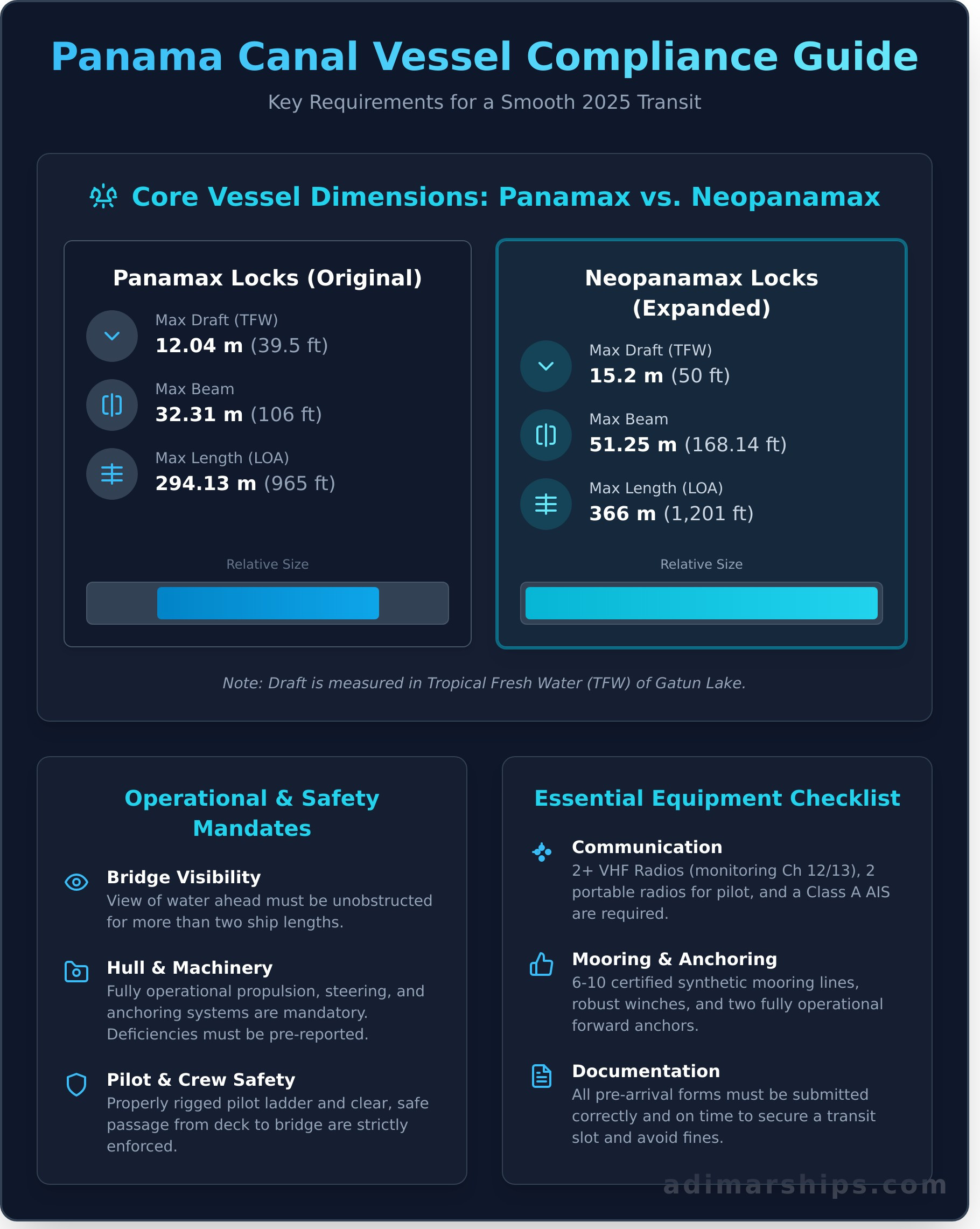 Panama Canal Regulations for Ships: The Complete 2026 Compliance Guide - Infographic