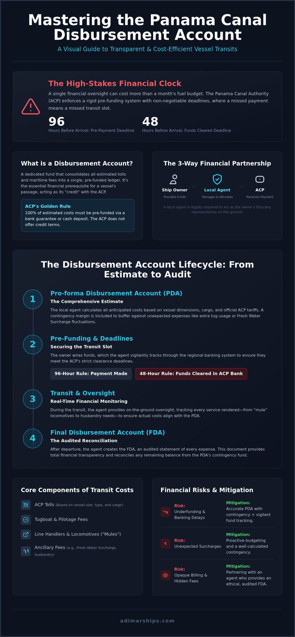 Panama Canal Disbursement Account: Ship Owners’ Guide - Infographic